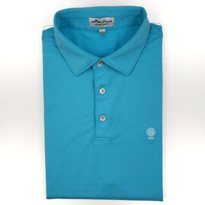 Peter Millar Summer Comfort Large Blue Polo Shirt